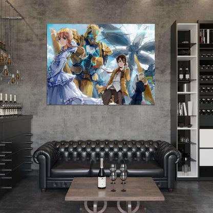 Aldnoah.Zero Mecha Characters Aldnoah Zero Love Anime Manga Art Wall Art Print Poster