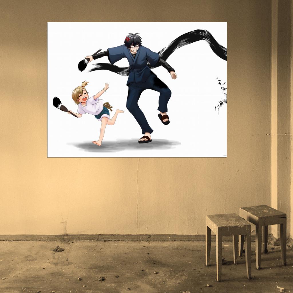 Barakamon Handa Seishuu Kotoishi Naru Kubota Hina Awesome Anime Manga Art Wall Art Print Poster
