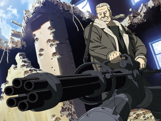 Ghost in the Shell Batou Awesome Minigun Anime Manga Art Wall Art Print Poster