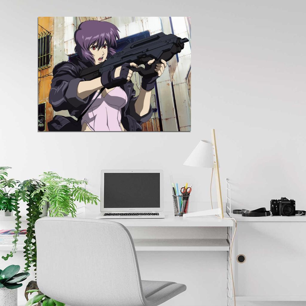 Ghost in the Shell Motoko Kusanagi Beautiful Anime Manga Art Wall Art Print Poster