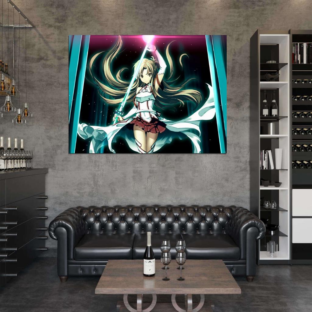 Sword Art Online Yuuki Asuna Amazing Beautiful Anime Manga Art Wall Art Print Poster