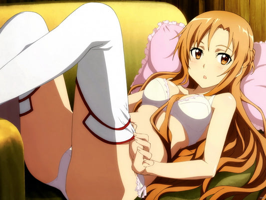 Sword Art Online Yuuki Asuna Hot Cute Girl Underwear Stocking Anime Manga Art Wall Art Print Poster