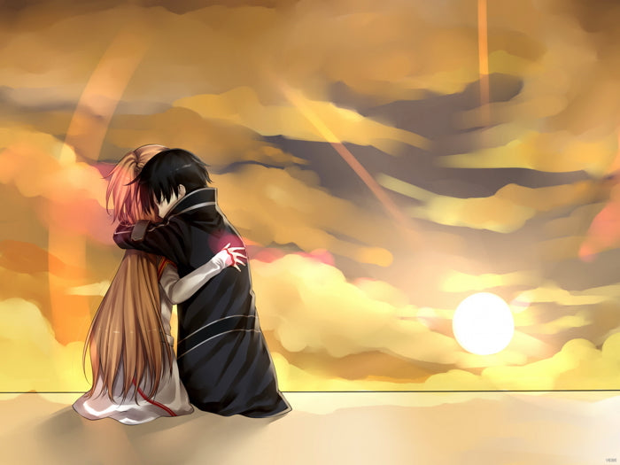 Sword Art Online Asuna Kirito Beautiful Anime Manga Art Wall Art Print Poster