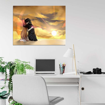 Sword Art Online Asuna Kirito Beautiful Anime Manga Art Wall Art Print Poster