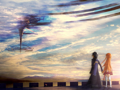 Sword Art Online Asuna Kirito Beautiful Amazing Anime Manga Art Wall Art Print Poster