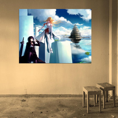 Sword Art Online Asuna Kirito Anime Manga Art Wall Art Print Poster
