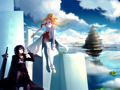 Sword Art Online Asuna Kirito Anime Manga Art Wall Art Print Poster