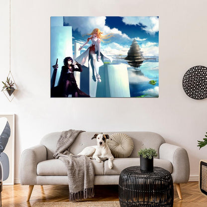 Sword Art Online Asuna Kirito Anime Manga Art Wall Art Print Poster