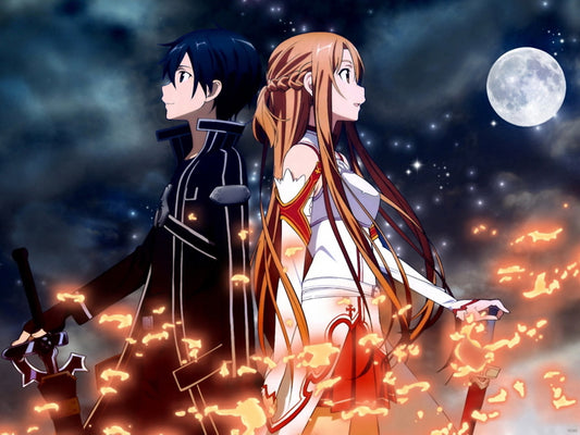 Sword Art Online Asuna Kirito Beautiful Awesome Anime Manga Art Wall Art Print Poster