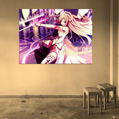 Sword Art Online Yuuki Asuna Beautiful Awesome Anime Manga Art Wall Art Print Poster