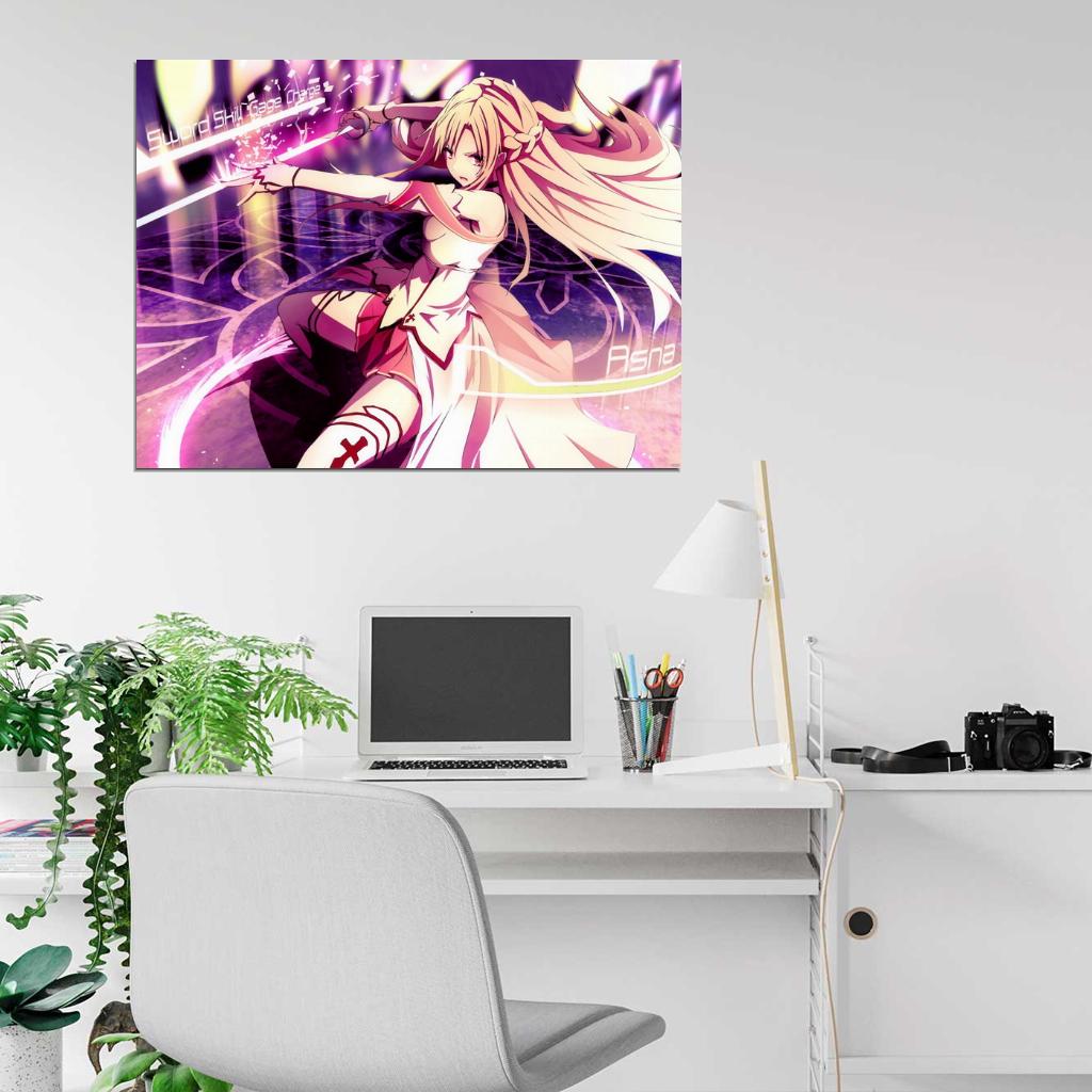 Sword Art Online Yuuki Asuna Beautiful Awesome Anime Manga Art Wall Art Print Poster