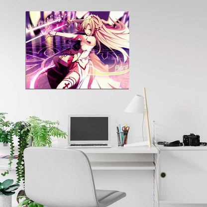Sword Art Online Yuuki Asuna Beautiful Awesome Anime Manga Art Wall Art Print Poster