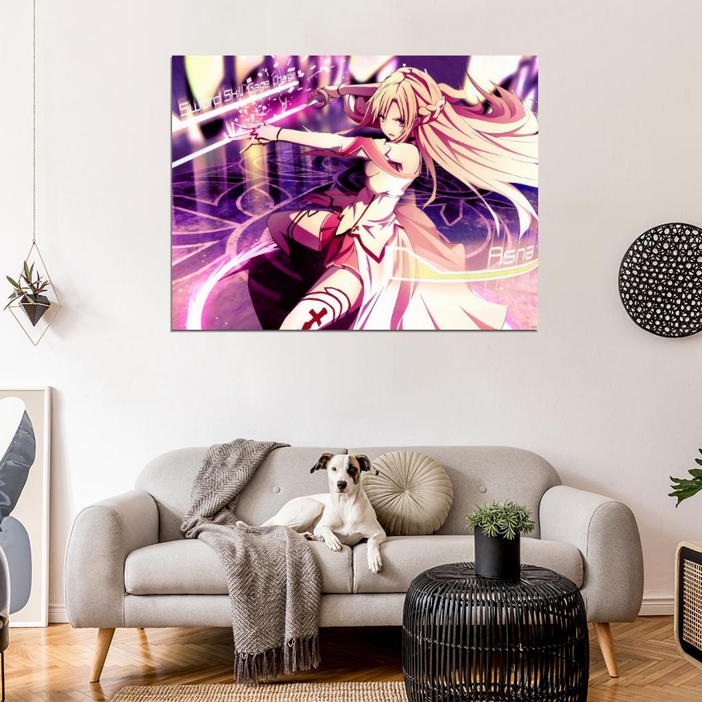 Sword Art Online Yuuki Asuna Beautiful Awesome Anime Manga Art Wall Art Print Poster