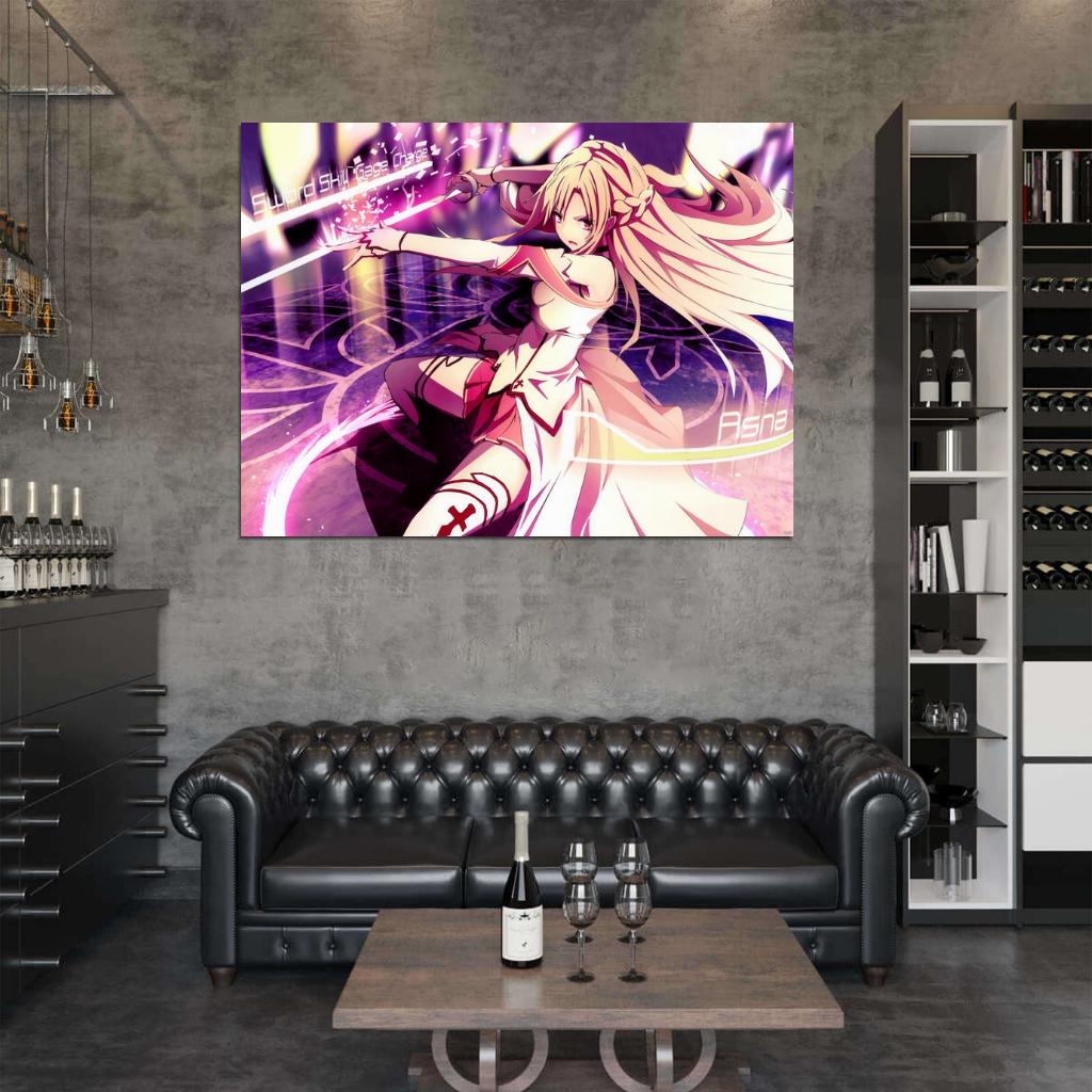 Sword Art Online Yuuki Asuna Beautiful Awesome Anime Manga Art Wall Art Print Poster