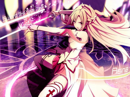 Sword Art Online Yuuki Asuna Beautiful Awesome Anime Manga Art Wall Art Print Poster