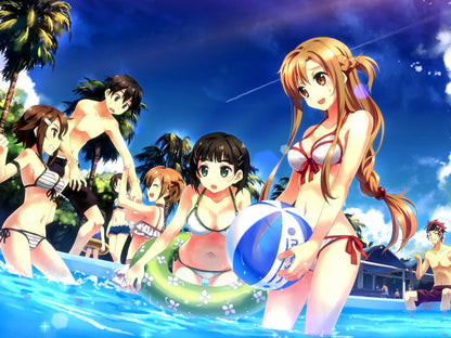 Sword Art Online Beautiful Hot Girls Bikini Anime Manga Art Wall Art Print Poster