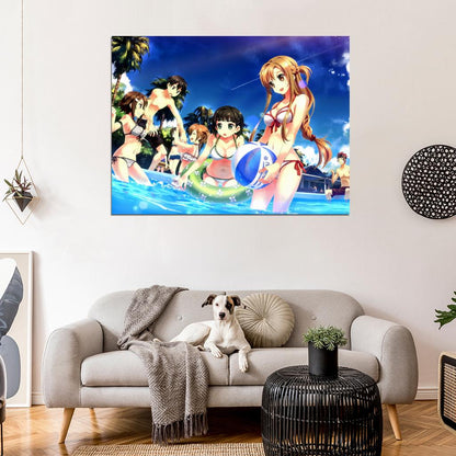 Sword Art Online Beautiful Hot Girls Bikini Anime Manga Art Wall Art Print Poster