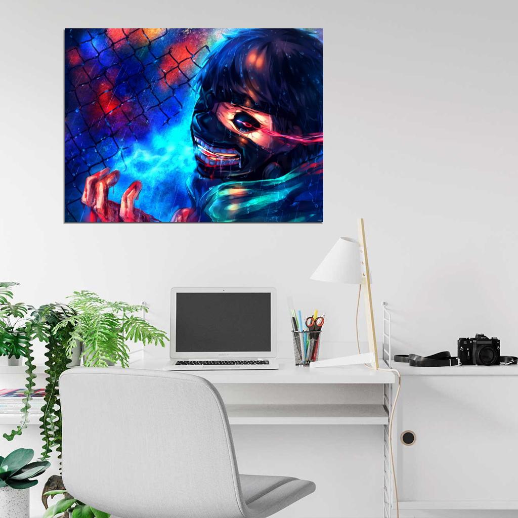 Tokyo Ghoul Kaneki Ken Awesome Beautiful Anime Manga Art Wall Art Print Poster