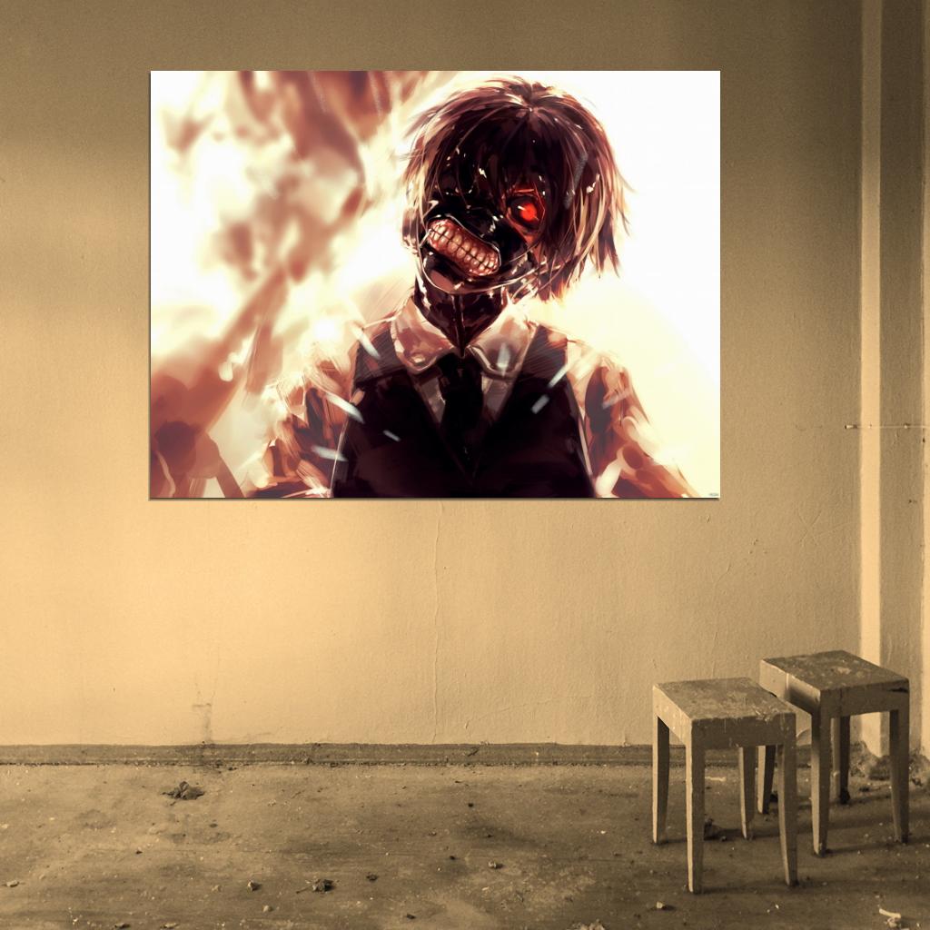 Tokyo Ghoul Kaneki Ken Awesome Creepy Anime Manga Art Wall Art Print Poster