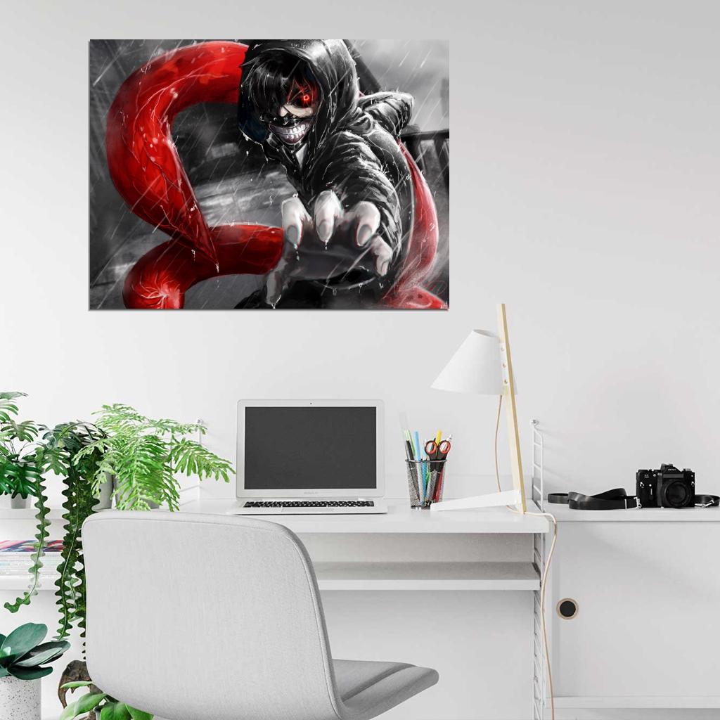 Tokyo Ghoul Kaneki Ken Awesome Creepy Anime Manga Art Wall Art Print Poster