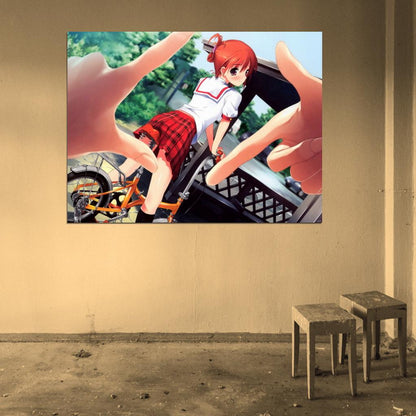 Beautiful Hot Cute Redhead School Girl Anime Manga Art Wall Art Print Poster