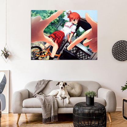 Beautiful Hot Cute Redhead School Girl Anime Manga Art Wall Art Print Poster