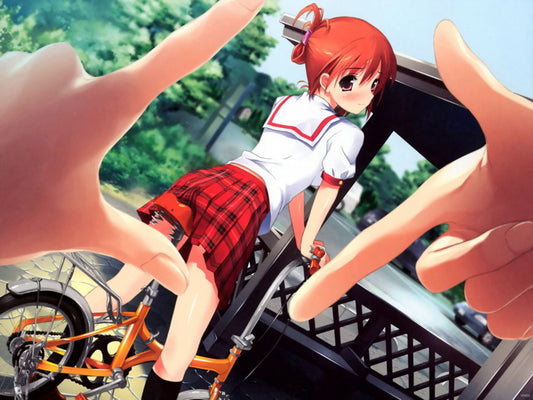 Beautiful Hot Cute Redhead School Girl Anime Manga Art Wall Art Print Poster