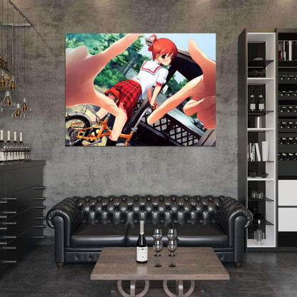 Beautiful Hot Cute Redhead School Girl Anime Manga Art Wall Art Print Poster