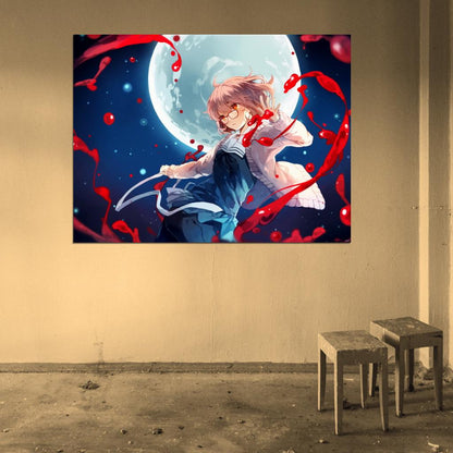Beyond the Boundary Mirai Kuriyama Kyoukai no Kanata Anime Manga Art Wall Art Print Poster