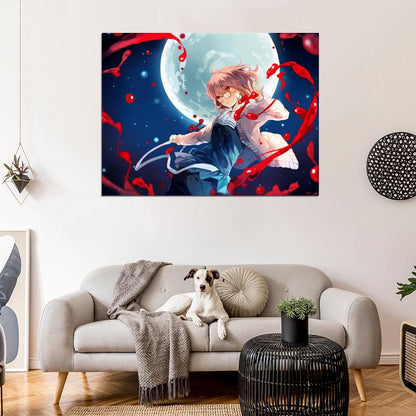 Beyond the Boundary Mirai Kuriyama Kyoukai no Kanata Anime Manga Art Wall Art Print Poster