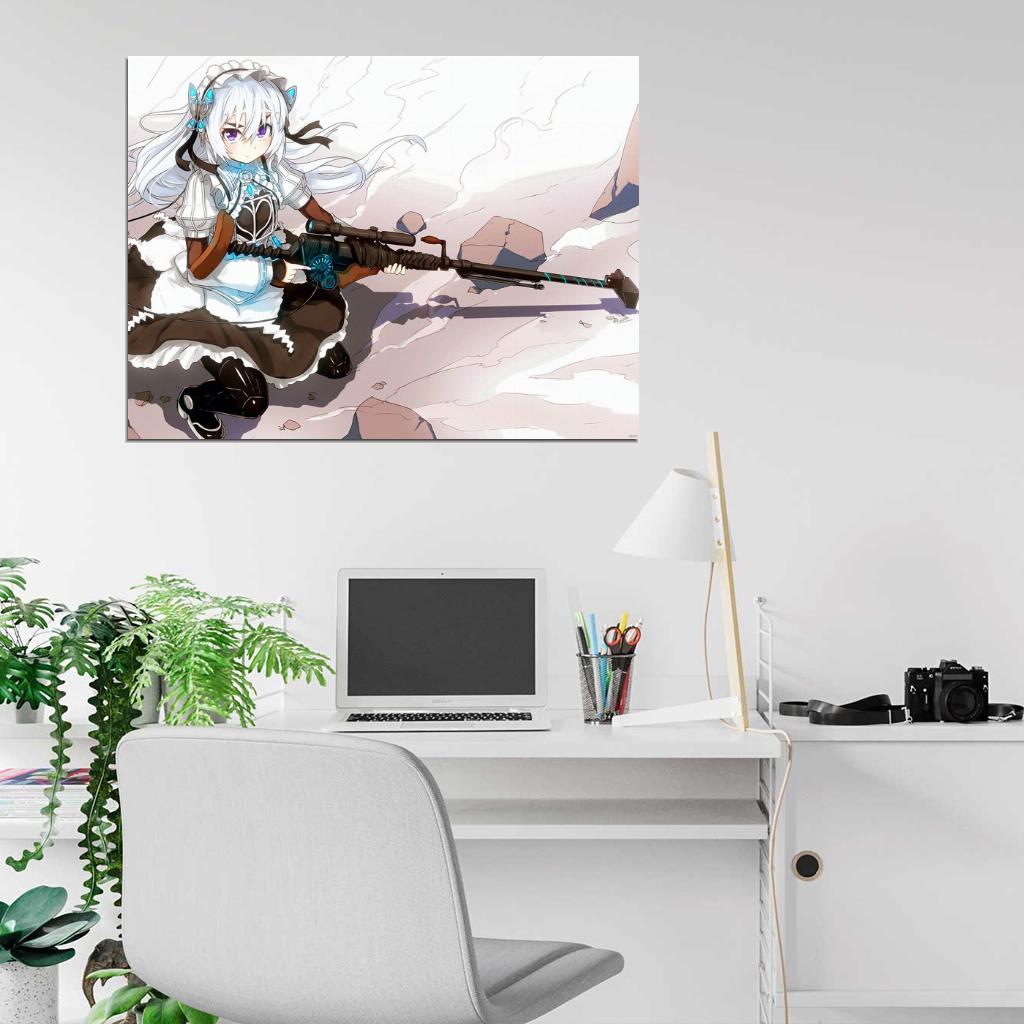 Chaika The Coffin Princess Hitsugi no Chaika Avenging Battle Rifle Anime Manga Art Wall Art Print Poster