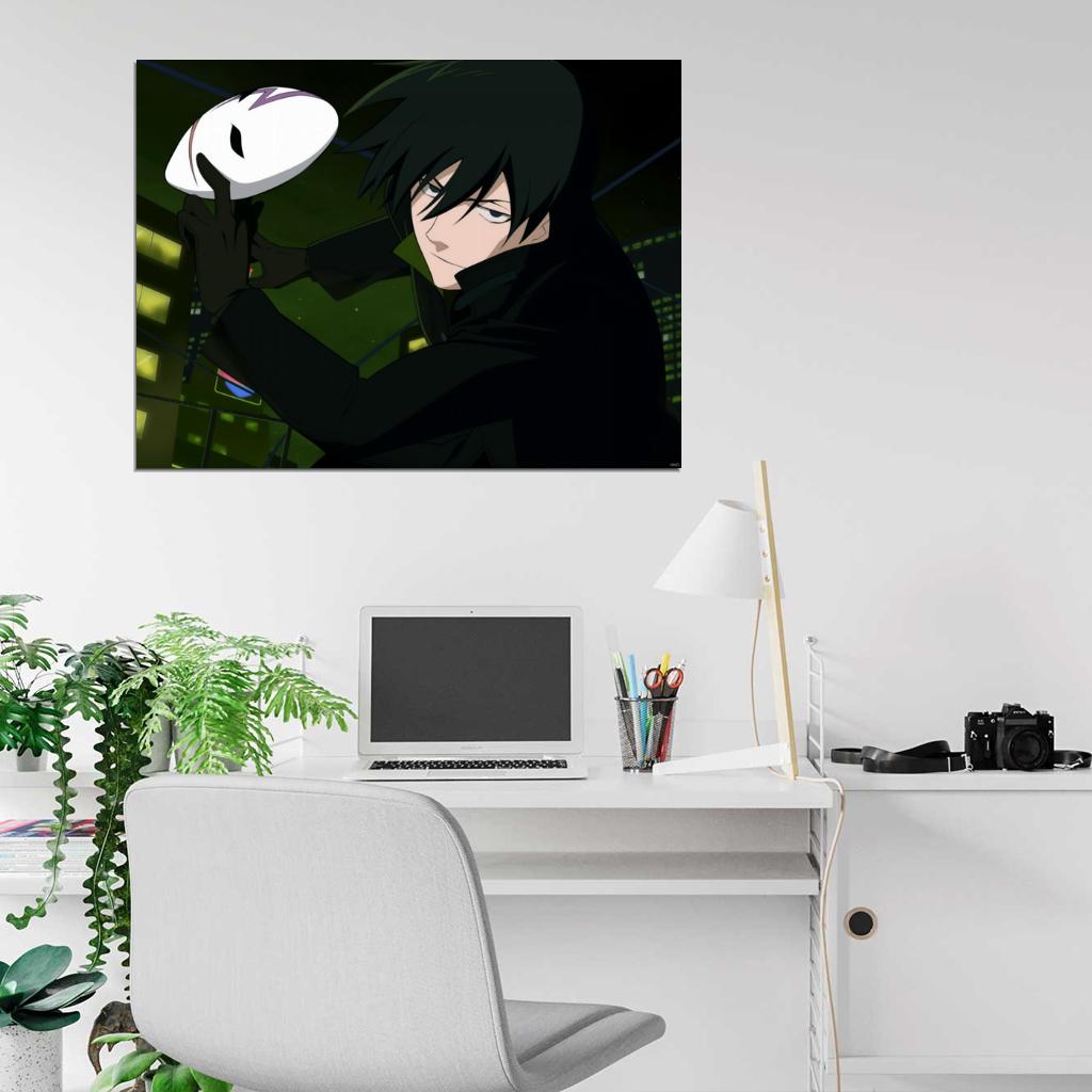 Darker than Black Mask Anime Manga Art Wall Art Print Poster