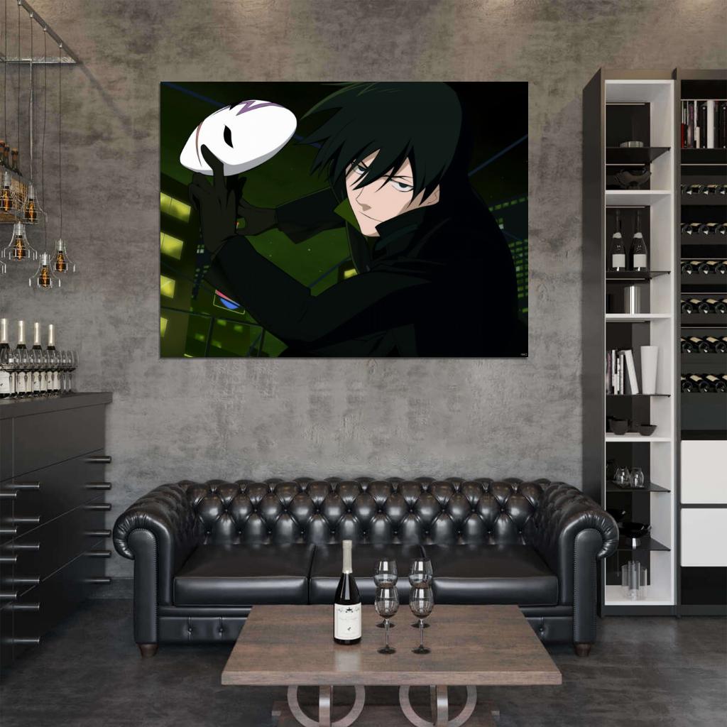 Darker than Black Mask Anime Manga Art Wall Art Print Poster