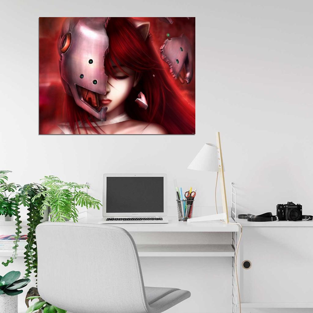 Elfen Lied Lucy Awesome Beautiful Anime Manga Art Wall Art Print Poster