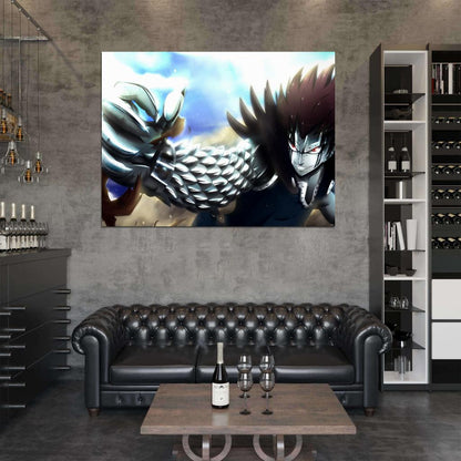 Gajeel Redfox Fairy Tail Amazing Beautiful Anime Manga Art Wall Art Print Poster