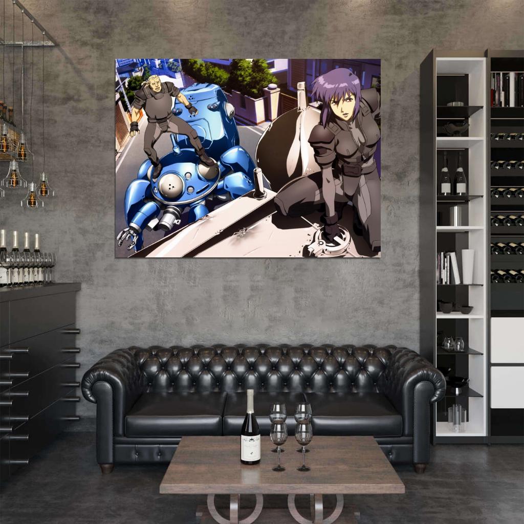 Ghost in the Shell Batou Tachikoma Motoko Kusanagi Anime Manga Art Wall Art Print Poster