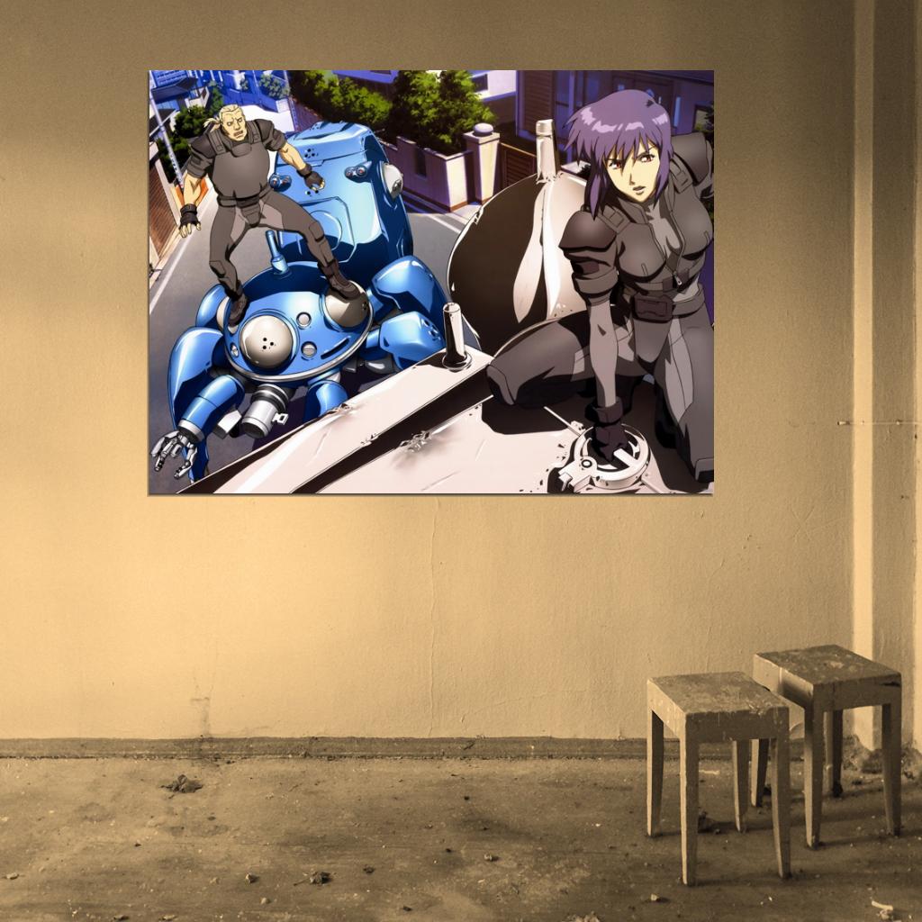 Ghost in the Shell Batou Tachikoma Motoko Kusanagi Anime Manga Art Wall Art Print Poster