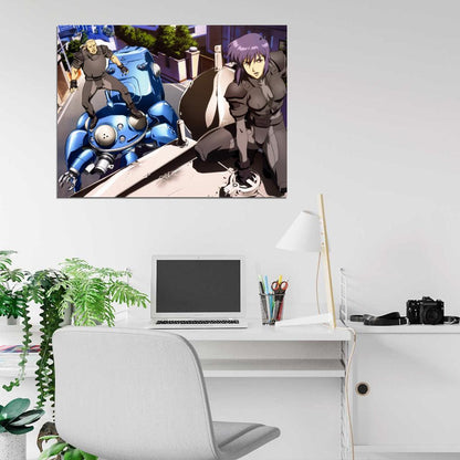 Ghost in the Shell Batou Tachikoma Motoko Kusanagi Anime Manga Art Wall Art Print Poster