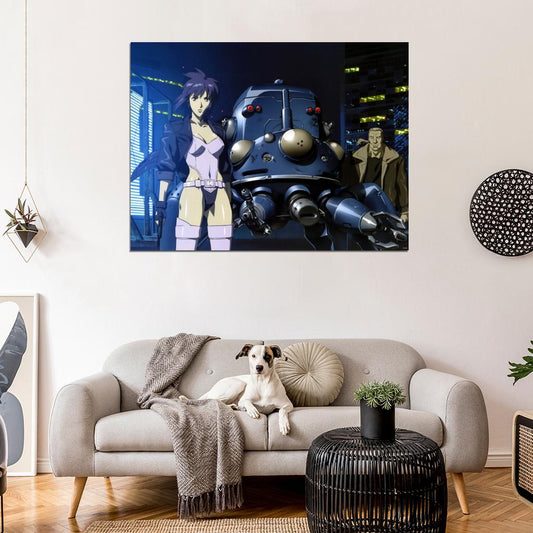 Ghost in the Shell Batou Tachikoma Motoko Kusanagi Anime Manga Art Wall Art Print Poster