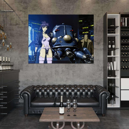 Ghost in the Shell Batou Tachikoma Motoko Kusanagi Anime Manga Art Wall Art Print Poster