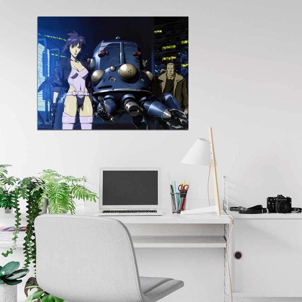 Ghost in the Shell Batou Tachikoma Motoko Kusanagi Anime Manga Art Wall Art Print Poster