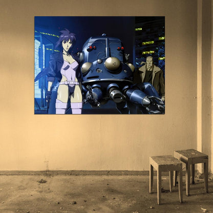 Ghost in the Shell Batou Tachikoma Motoko Kusanagi Anime Manga Art Wall Art Print Poster