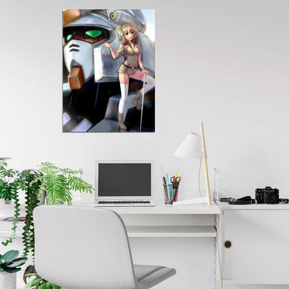 Gundam Build Fighters Hot Girl Mecha Anime Manga Art Wall Art Print Poster