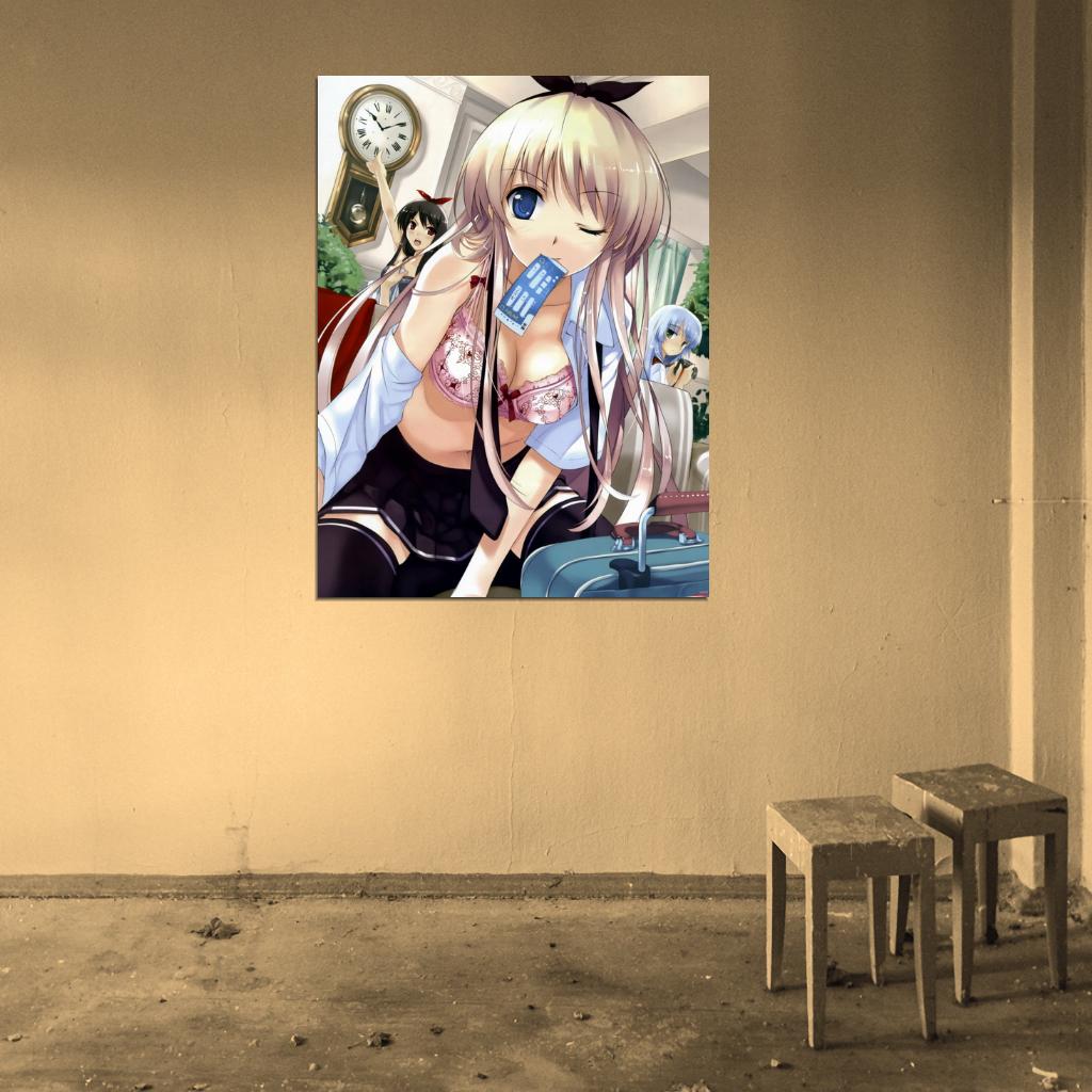 Hot Girl Lingerie Bra Anime Manga Art Wall Art Print Poster