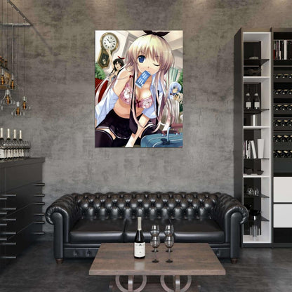 Hot Girl Lingerie Bra Anime Manga Art Wall Art Print Poster