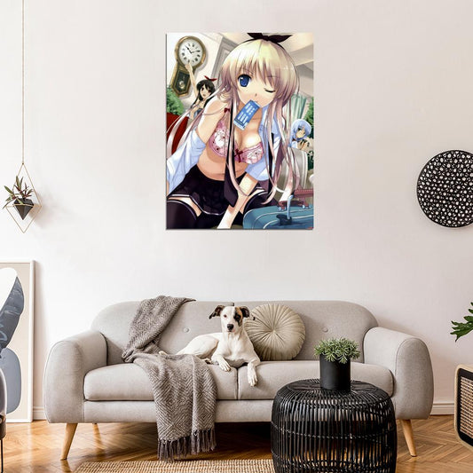 Hot Girl Lingerie Bra Anime Manga Art Wall Art Print Poster