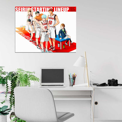 Kuroko no Basket Kuroko's Basketball Basuke Team Roster Characters Anime Manga Art Wall Art Print Poster