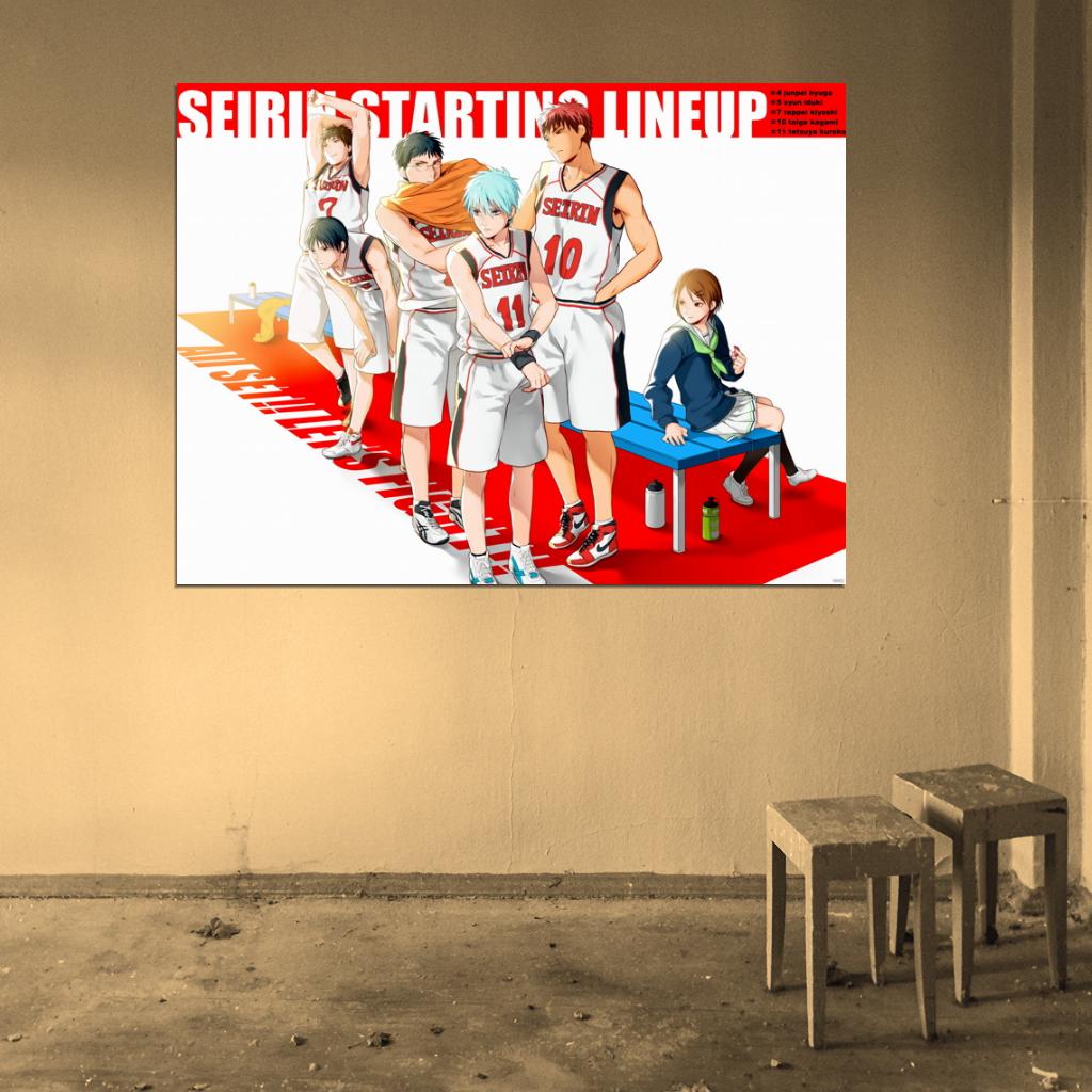 Kuroko no Basket Kuroko's Basketball Basuke Team Roster Characters Anime Manga Art Wall Art Print Poster