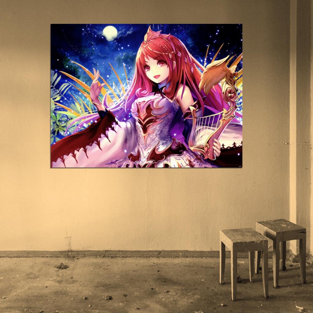 Shingeki no Bahamut Rage of Bahamut Genesis Anime Manga Art Wall Art Print Poster