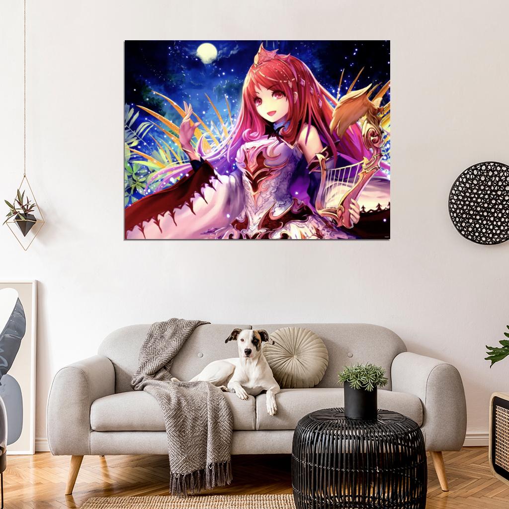 Shingeki no Bahamut Rage of Bahamut Genesis Anime Manga Art Wall Art Print Poster